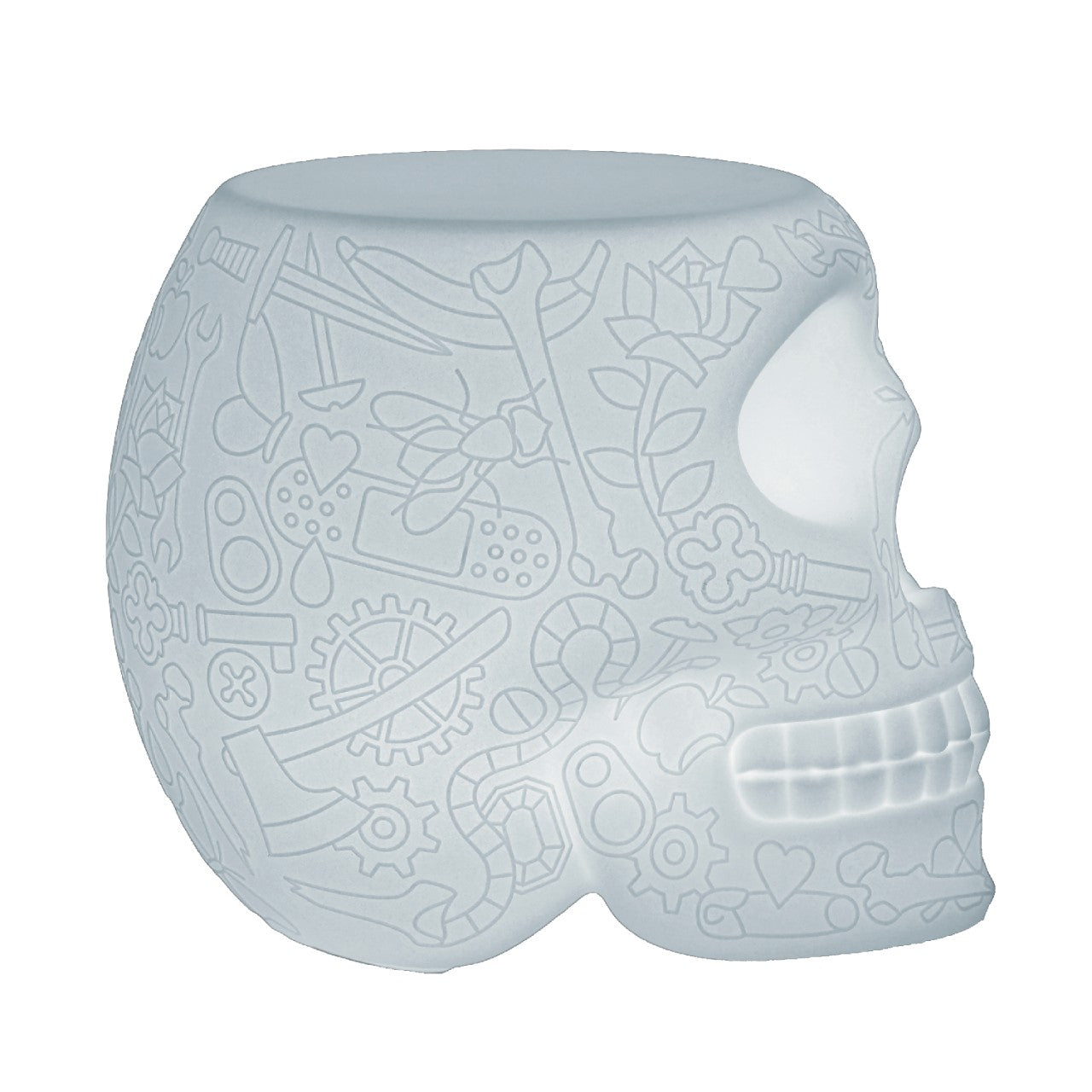 Qeeboo - Mexico Stool and Sidetable Lamp with Rechargeable Led (Seduta - Tavolino)