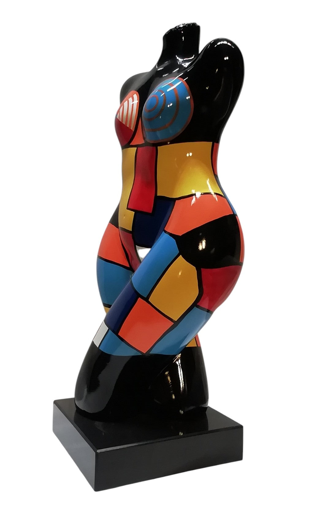 Avana Woman - Donna Arcobaleno Corpo Femminile Multicolore con Base Quadrata