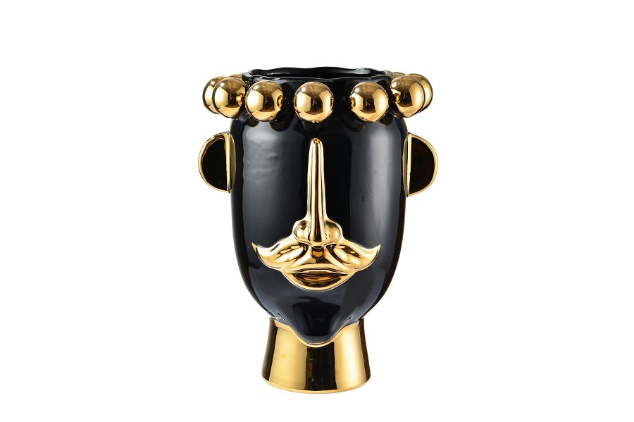 Vaso Black/White & Gold