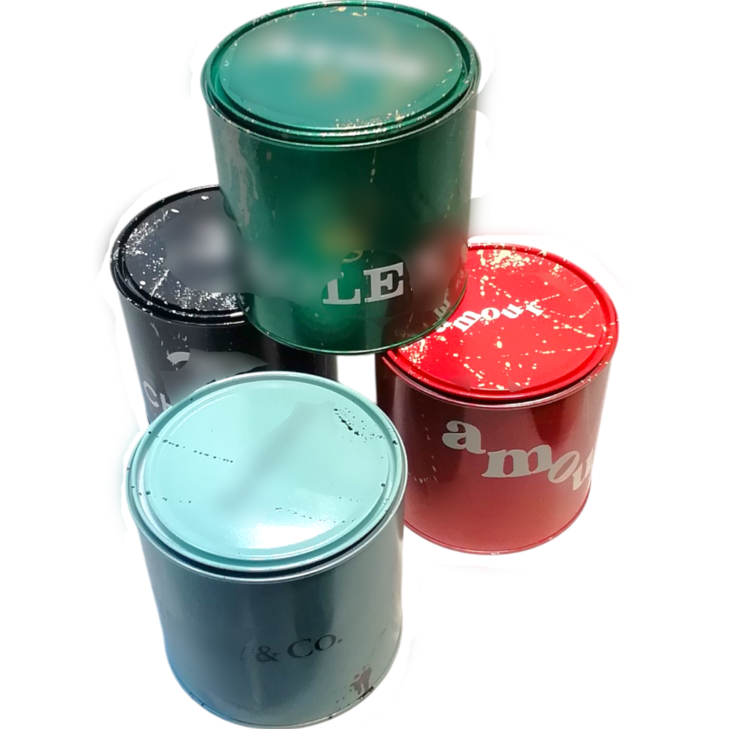 Barattoli di Design con Colori e Scritte