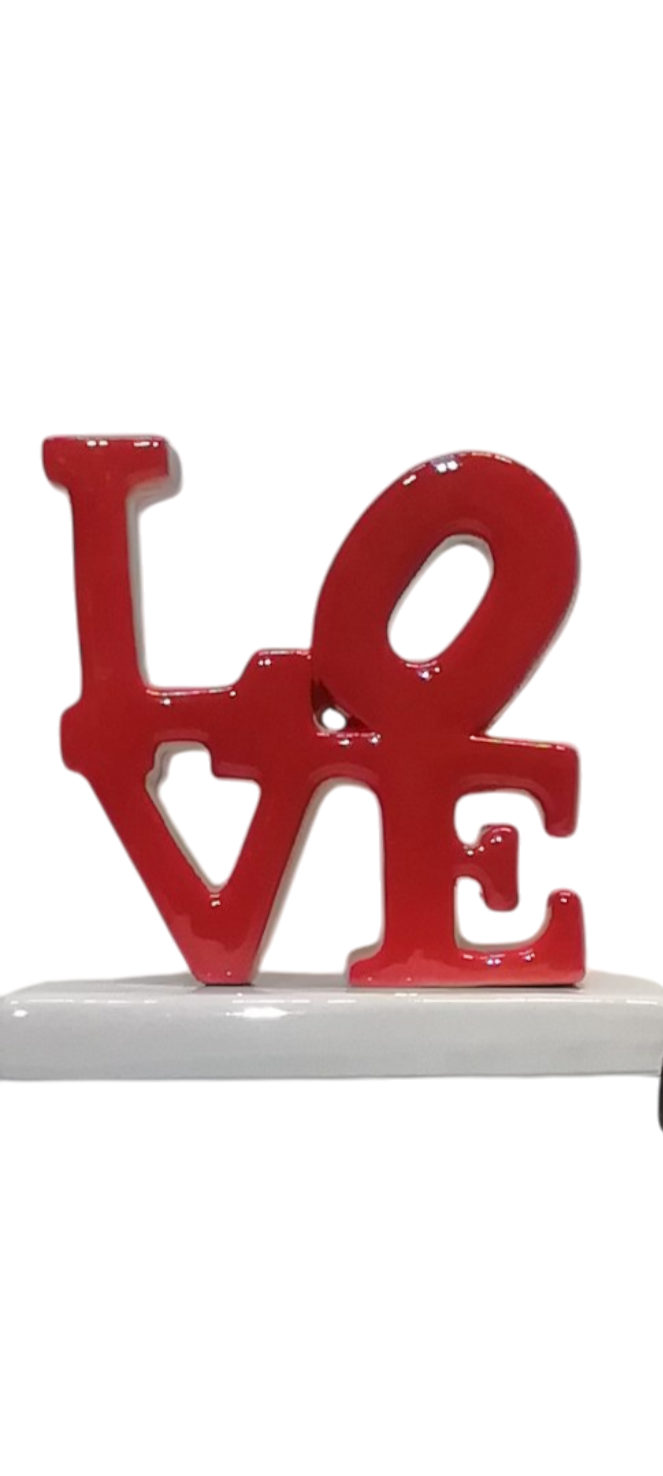 Scultura Love Scrittura con base