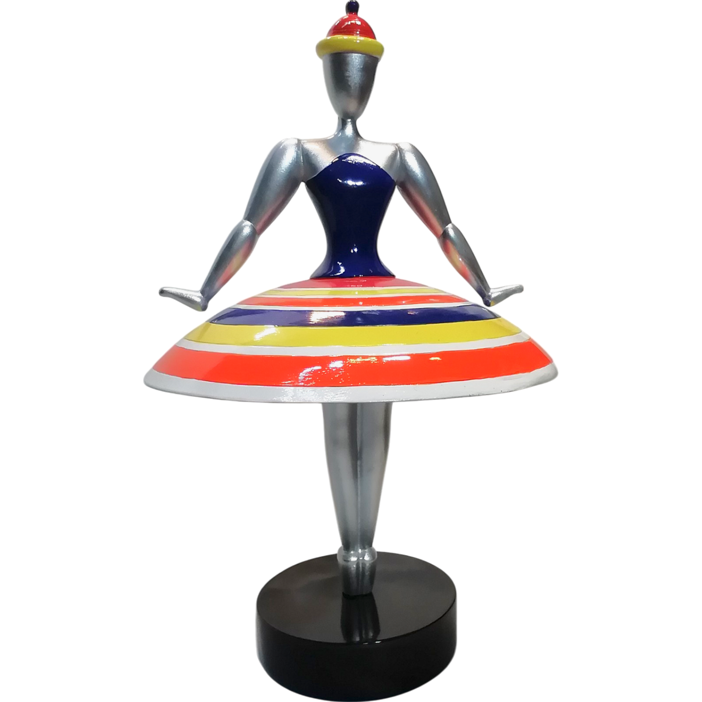 Donna Ballerina Multicolore con Base Circolare