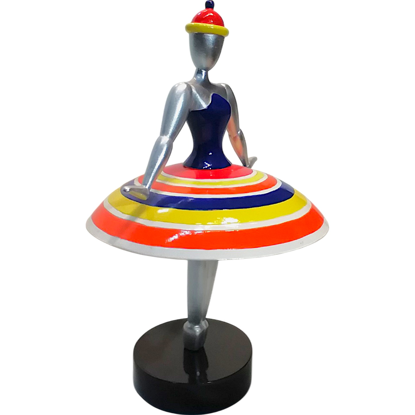 Donna Ballerina Multicolore con Base Circolare