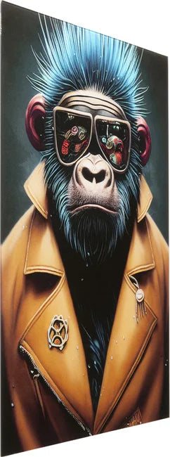 Quadro 60 x 80 Fashion Monkey - Scimmia Fashion con Vetro