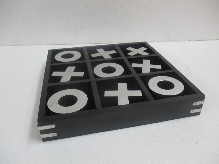 Tic Tac Toe Wooden Black