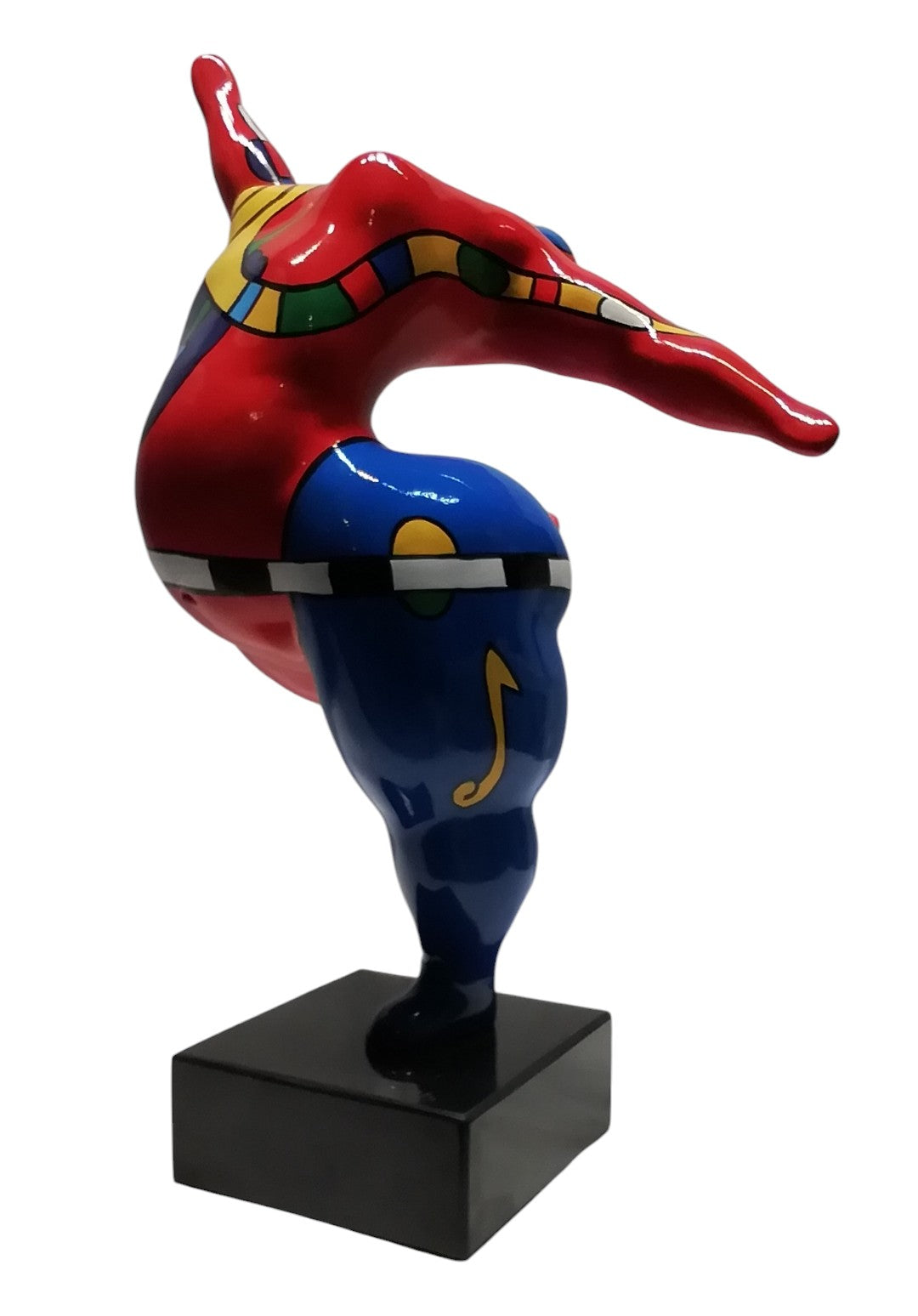 Viva la Vita - Donna Botero Ballerina Multicolore con base Quadrata