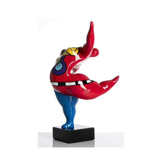 Viva la Vita - Donna Botero Ballerina Multicolore con base Quadrata